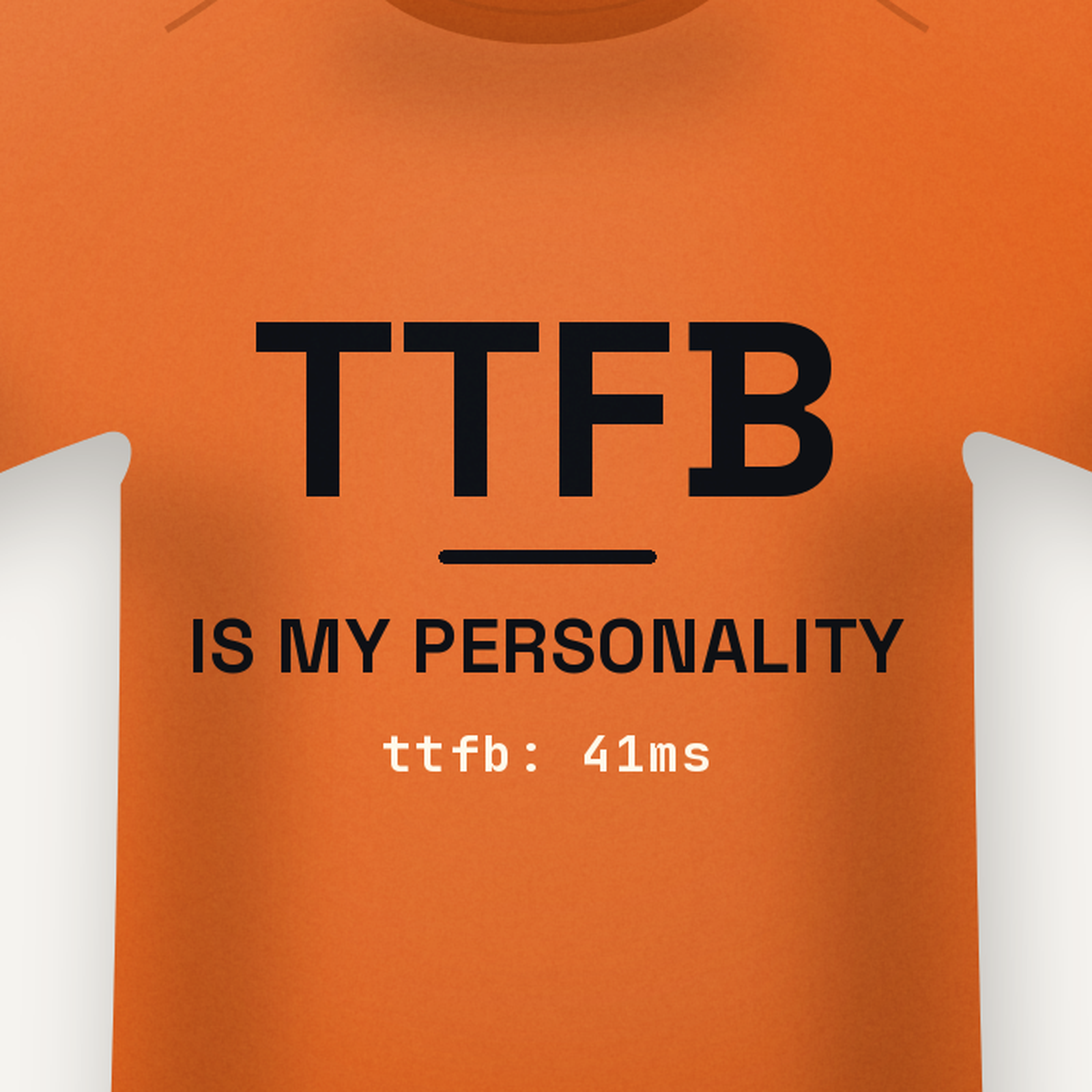Close-up of the TTFB Is My Personality screen print