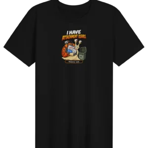UNSNAIL // Attachment Issues T-Shirt — black t-shirt, front view