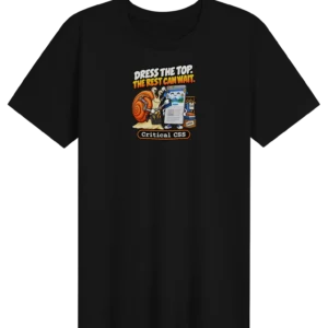 UNSNAIL // Critical CSS T-Shirt — black t-shirt, front view