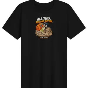 UNSNAIL // DOM Bloat T-Shirt — black t-shirt, front view