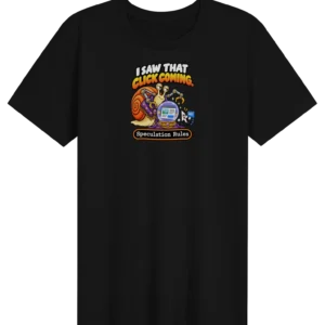 UNSNAIL // I Saw That Click Coming T-Shirt — black t-shirt, front view