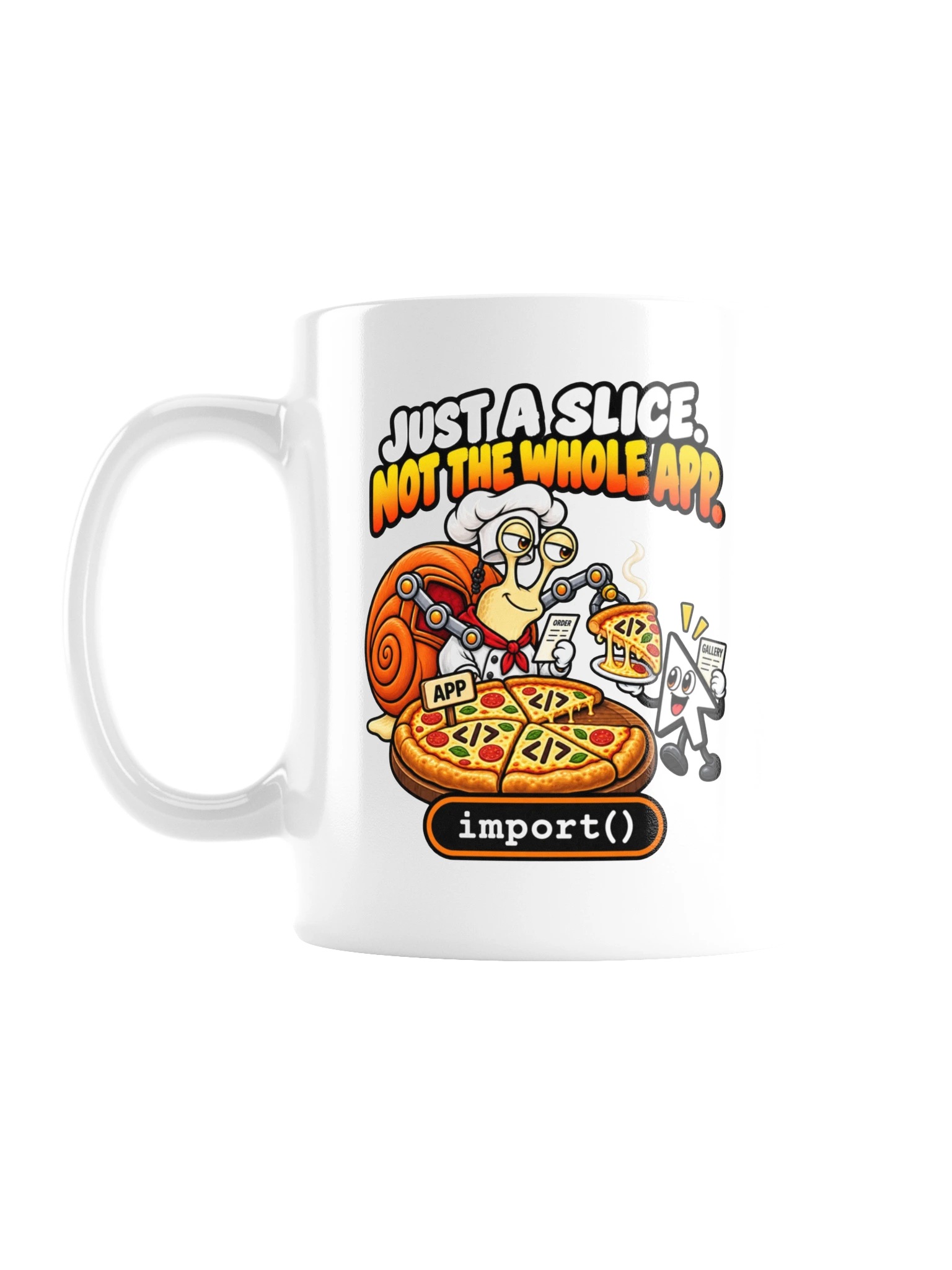 UNSNAIL // Just a Slice Mug — product and print