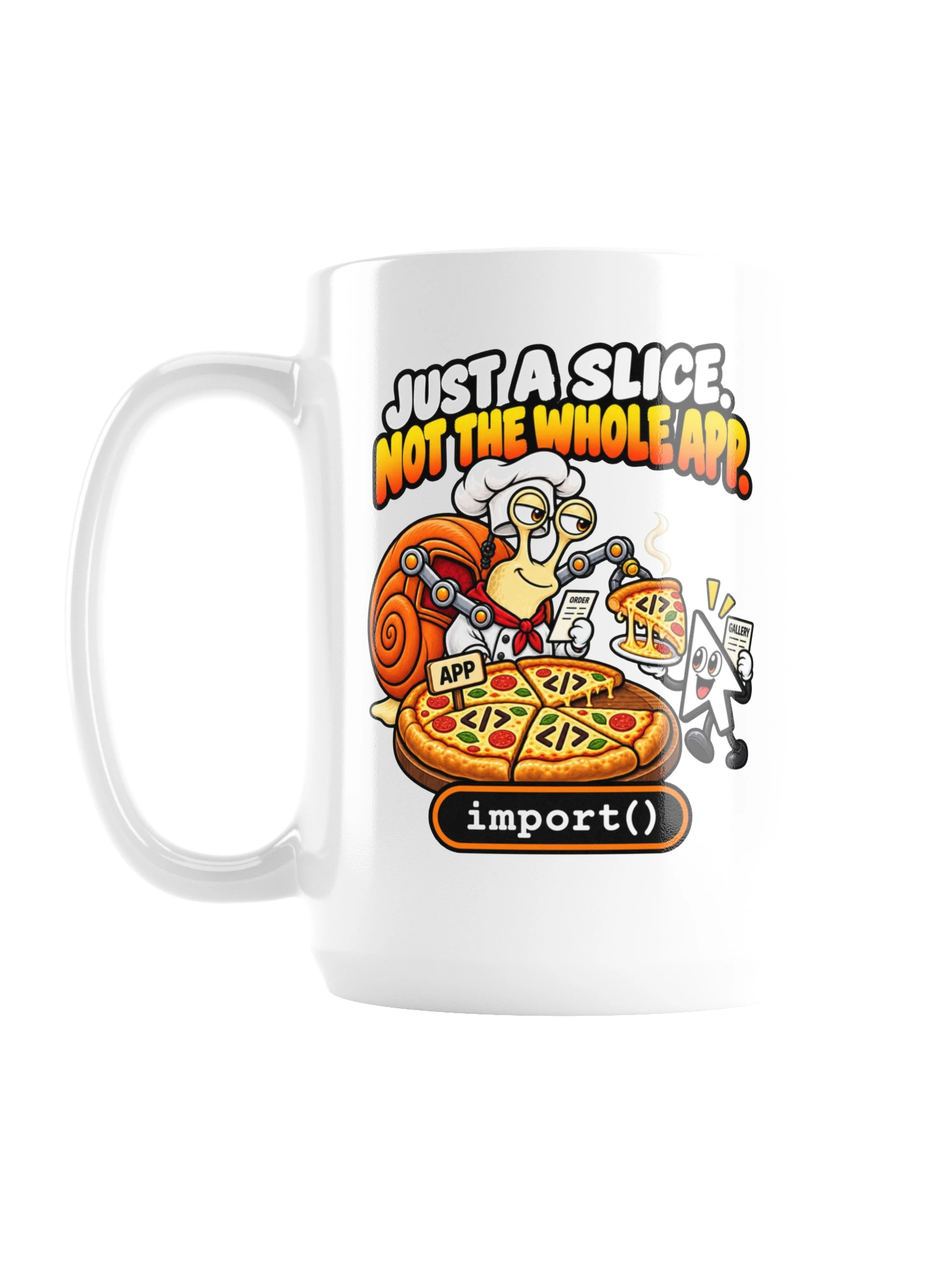 UNSNAIL // Just a Slice Mug — white ceramic mug, medium view