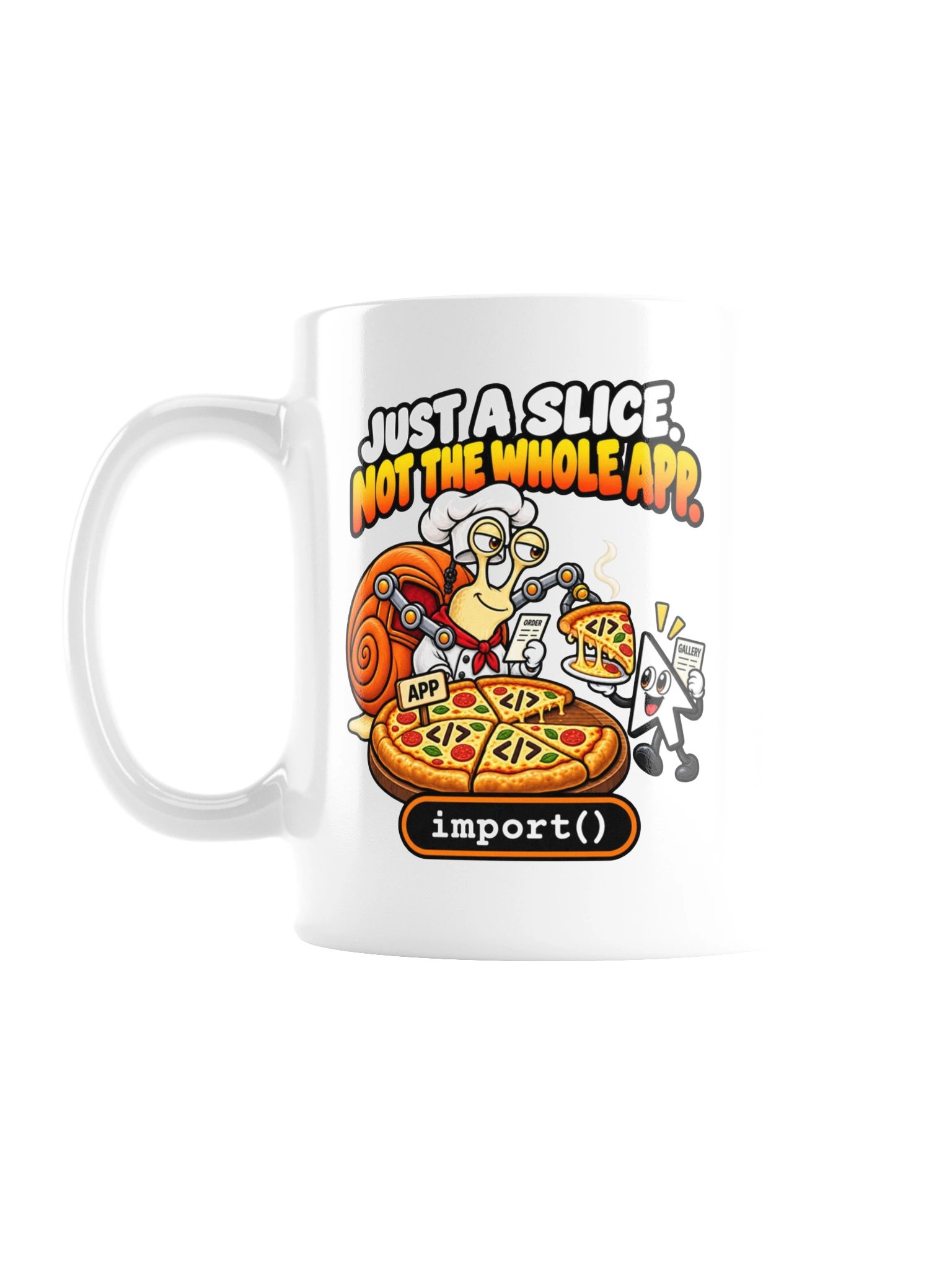 UNSNAIL // Just a Slice Mug — white ceramic mug, large view