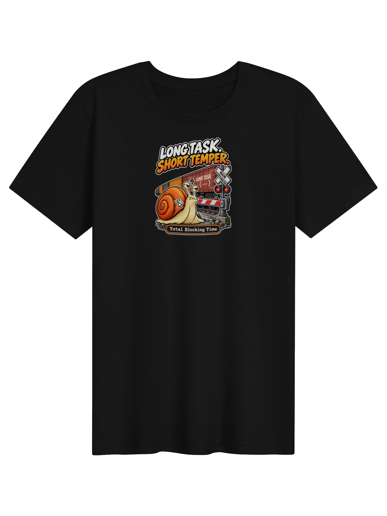 UNSNAIL // Long Task, Short Temper T-Shirt — garment and print